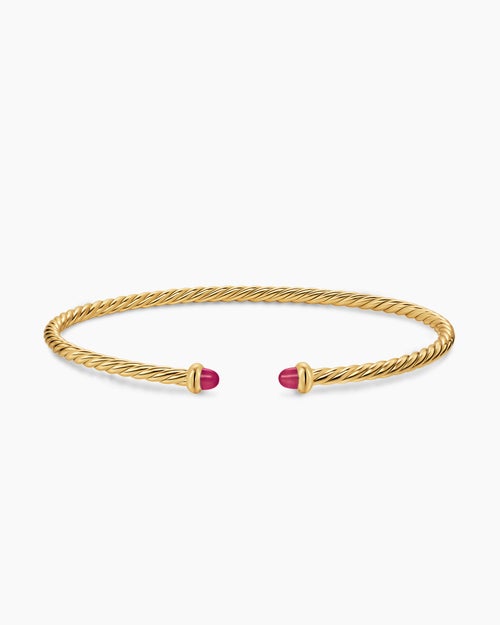 Womens Micro Cablespira Flex Bracelet in 18K Yellow Gold, 2.6mm