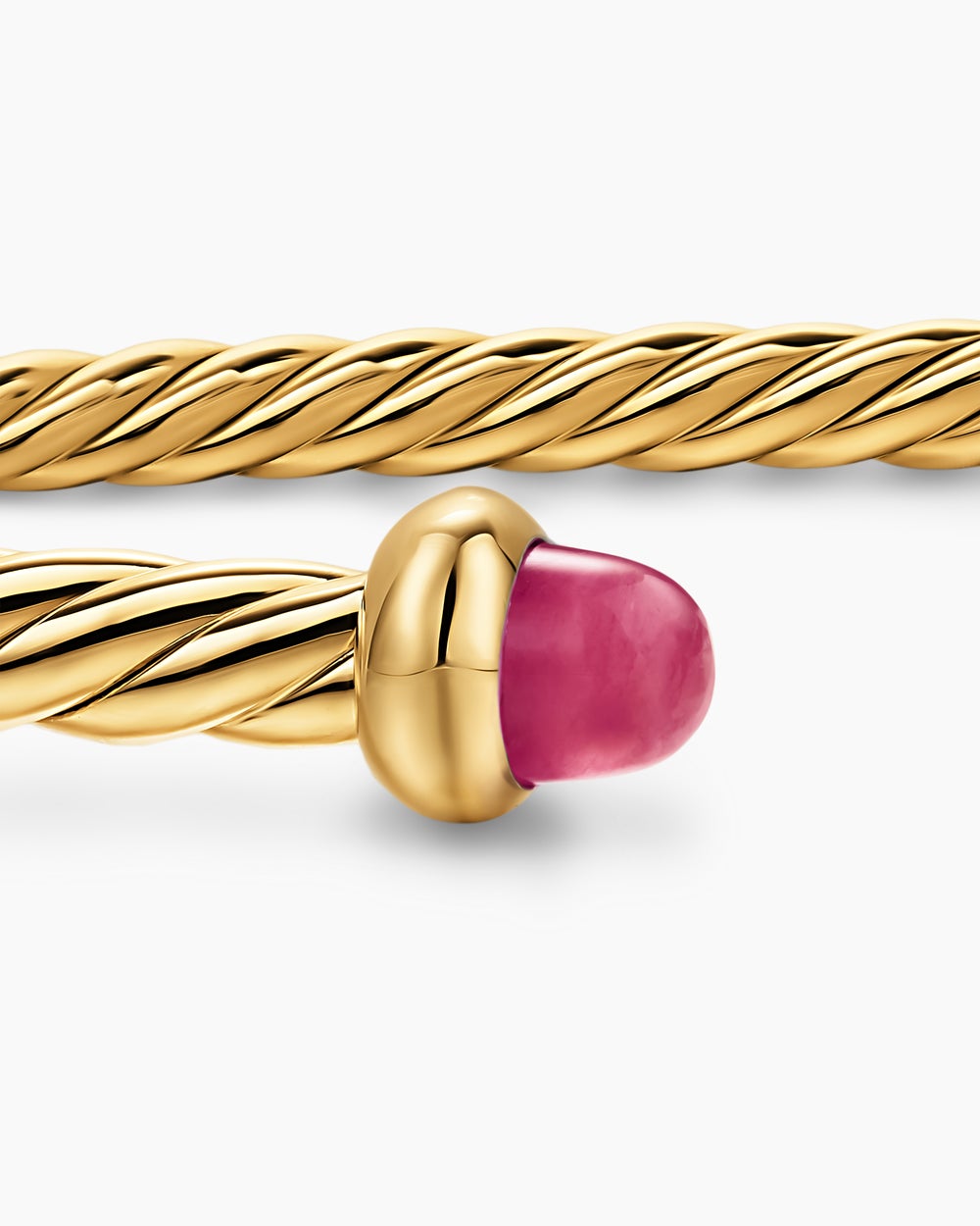 Womens Micro Cablespira Flex Bracelet in 18ct Yellow Gold, 2.6mm