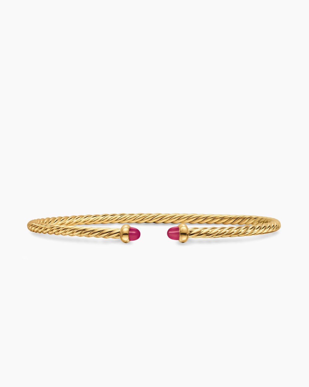 Womens Micro Cablespira Flex Bracelet in 18ct Yellow Gold, 2.6mm