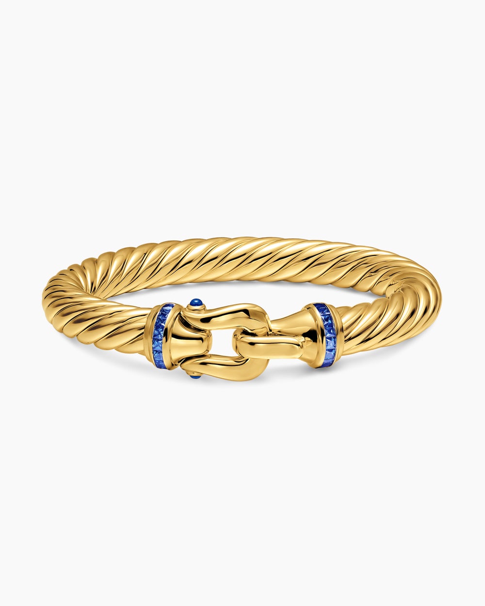 Womens Cablespira Flex Buckle Bracelet in 18K Yellow Gold, 9mm