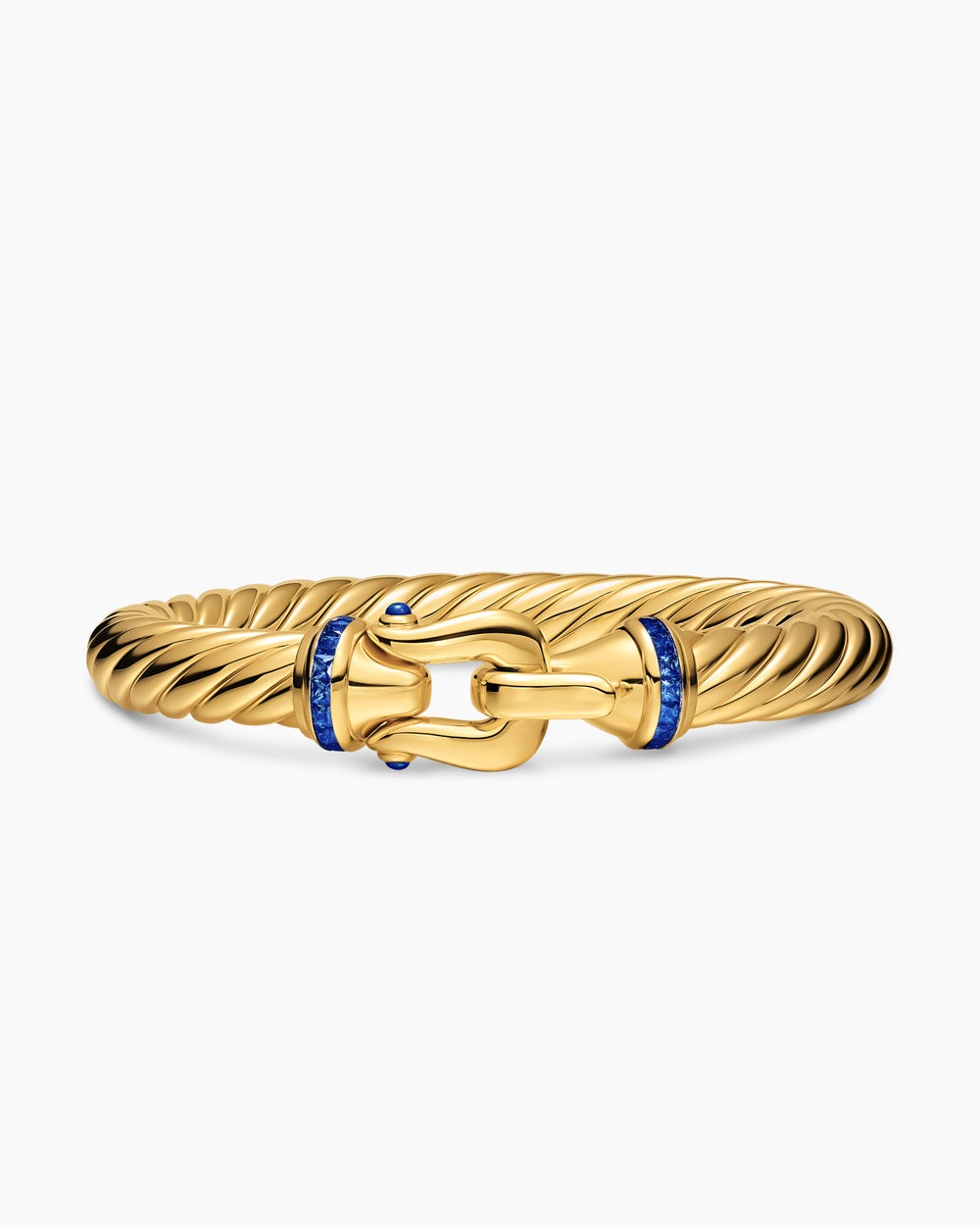 Womens Cablespira Flex Buckle Bracelet in 18K Yellow Gold, 9mm
