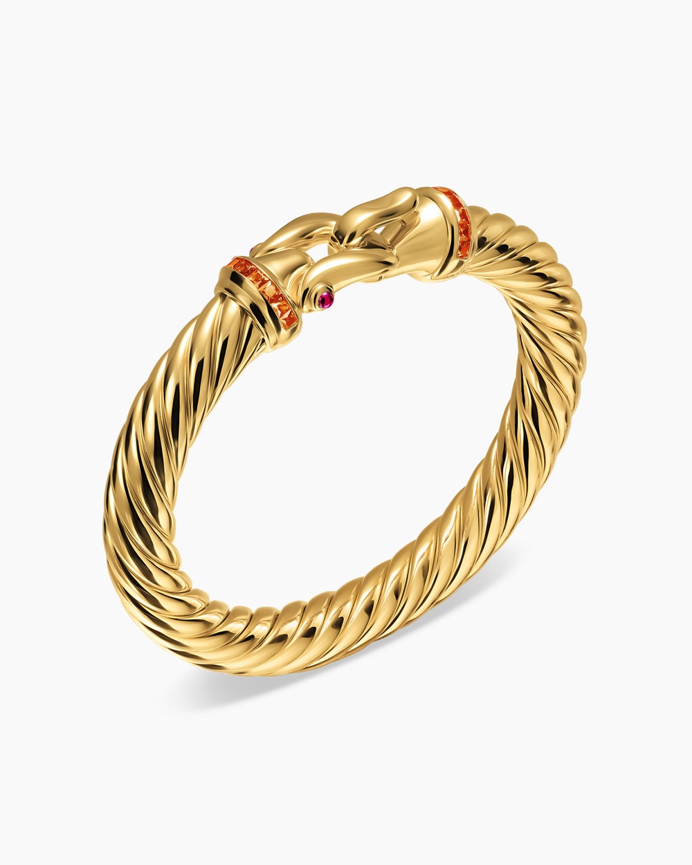 Womens Cablespira Flex Buckle Bracelet in 18K Yellow Gold, 9mm