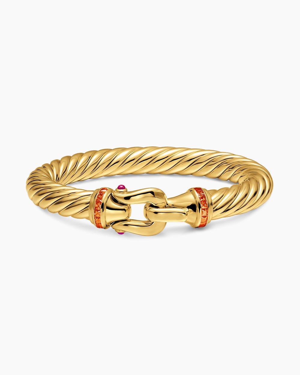 Womens Cablespira Flex Buckle Bracelet in 18K Yellow Gold, 9mm