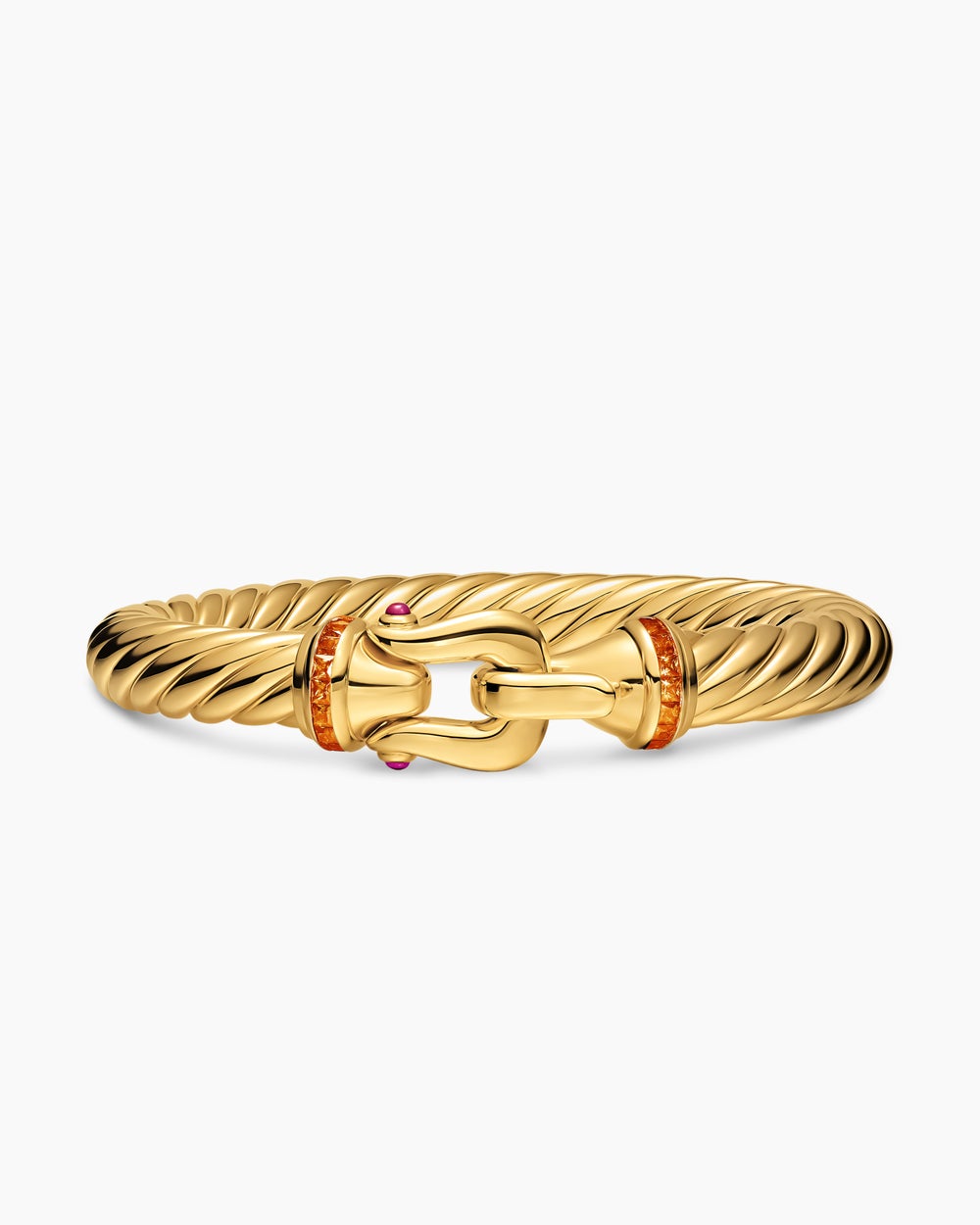 Womens Cablespira Flex Buckle Bracelet in 18K Yellow Gold, 9mm