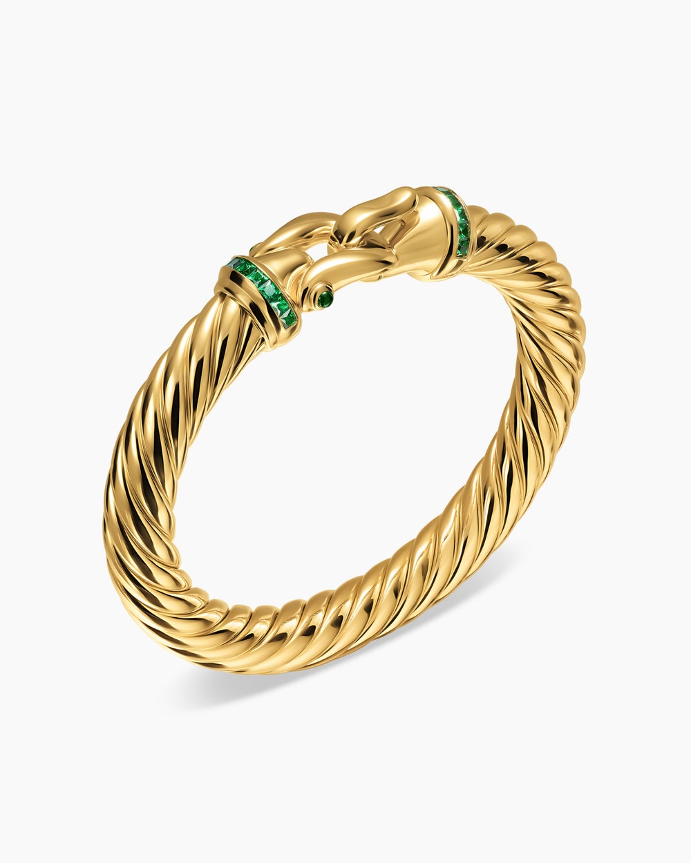 Womens Cablespira Flex Buckle Bracelet in 18K Yellow Gold, 9mm