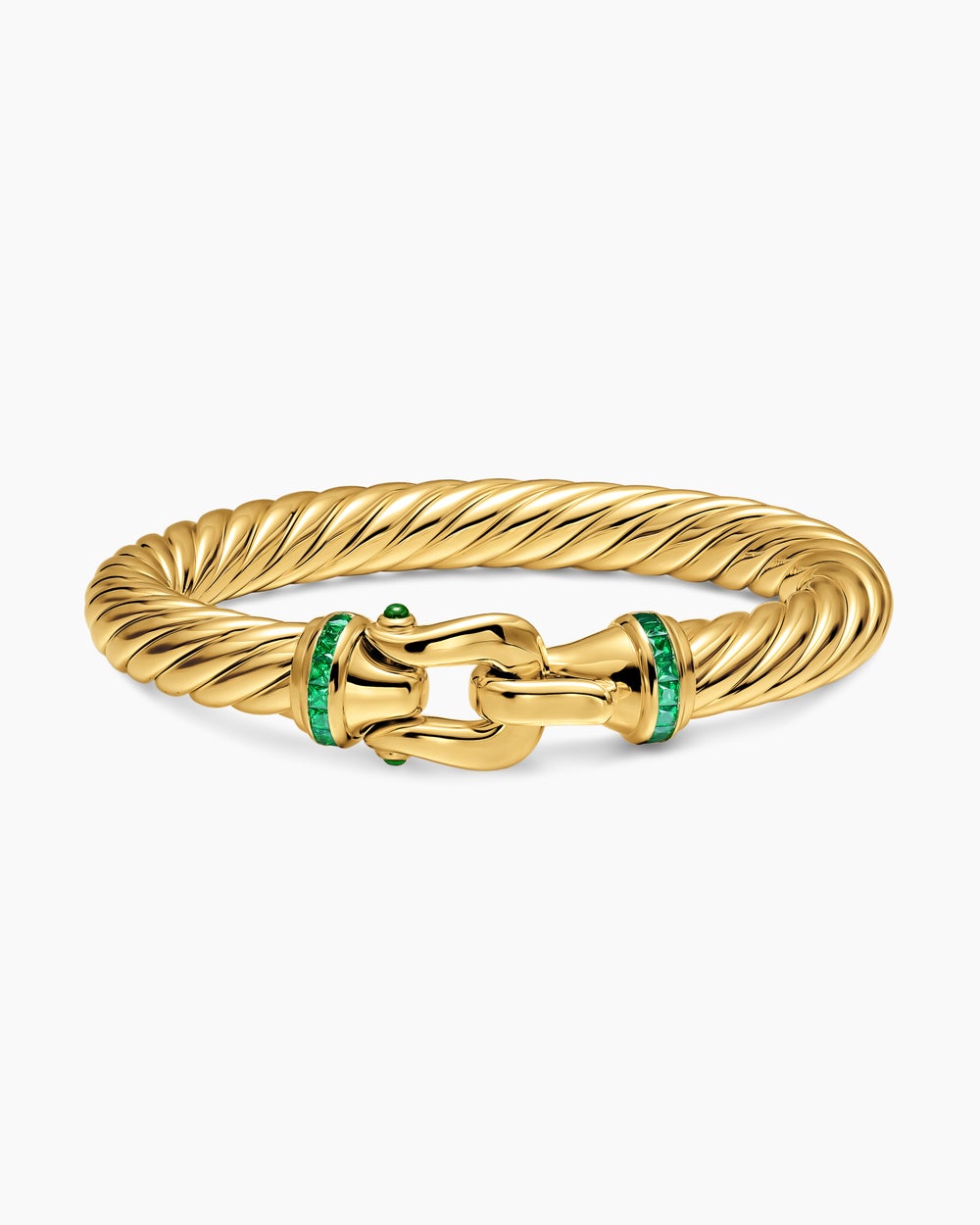 Womens Cablespira Flex Buckle Bracelet in 18K Yellow Gold, 9mm