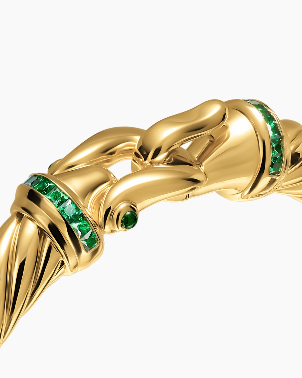 Womens Cablespira Flex Buckle Bracelet in 18K Yellow Gold, 9mm