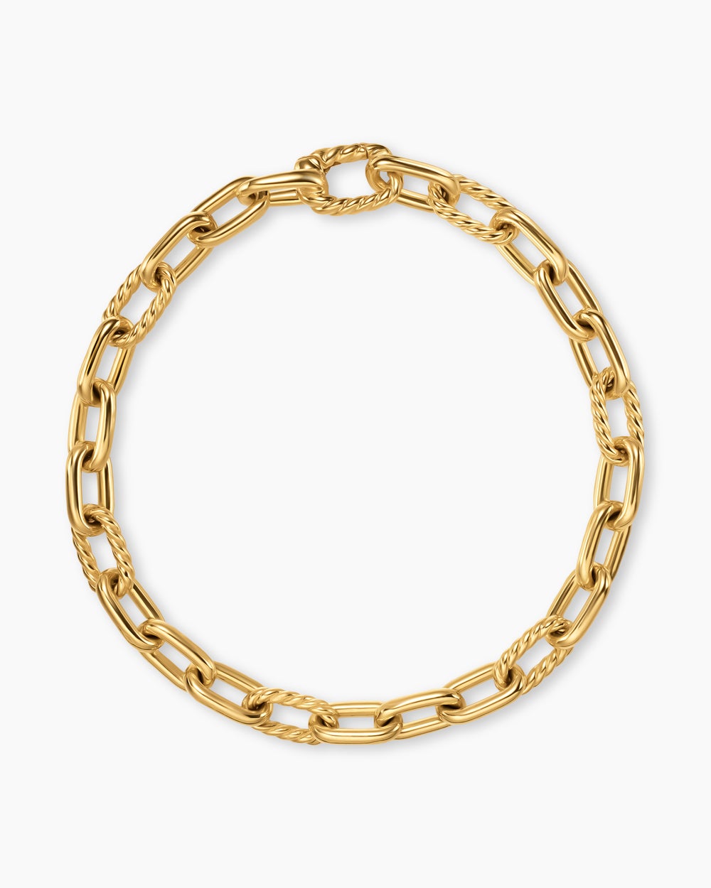 Womens DY Madison Chain Bracelet in 18K Yellow Gold, 6mm