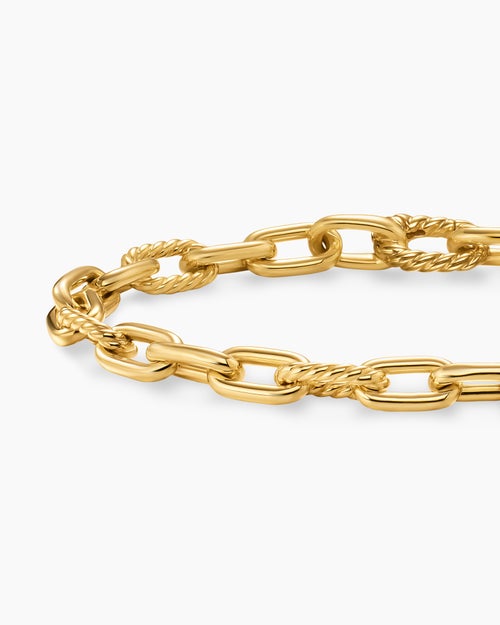 Womens DY Madison Chain Bracelet in 18ct Yellow Gold, 6mm