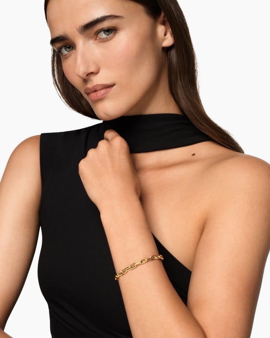 DY Madison® Chain Bracelet in 18K Yellow Gold, 6mm