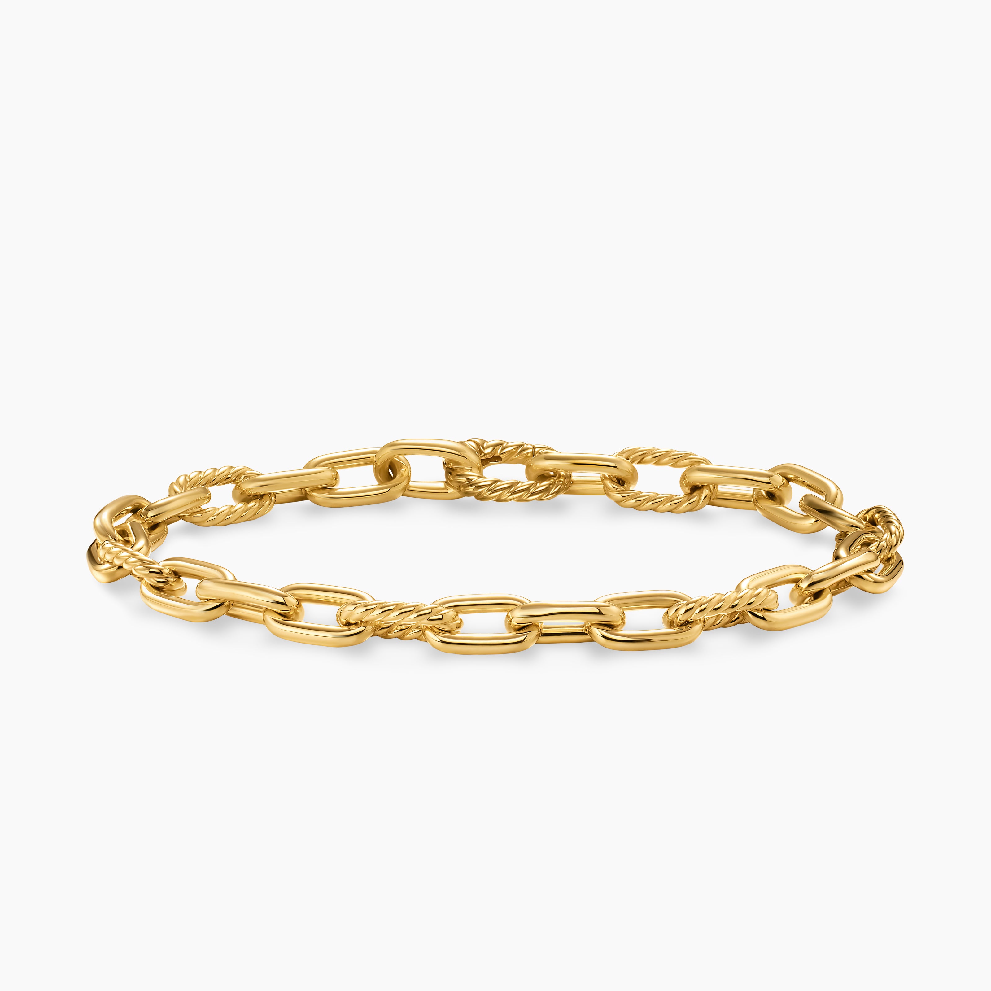 Womens DY Madison Chain Bracelet in 18K Yellow Gold, 6mm