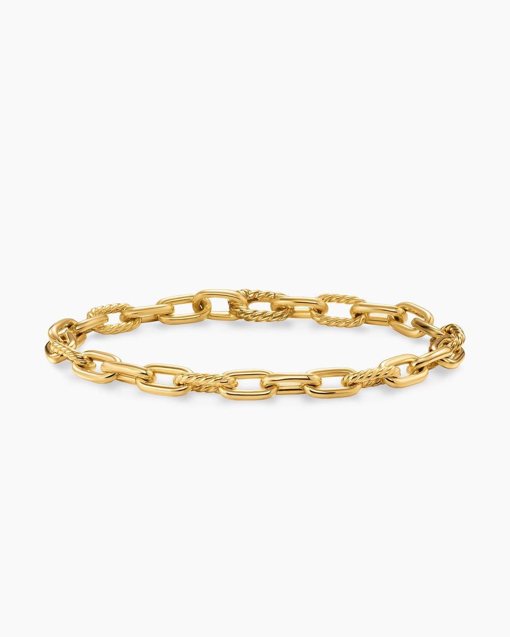 Womens DY Madison Chain Bracelet in 18K Yellow Gold, 6mm