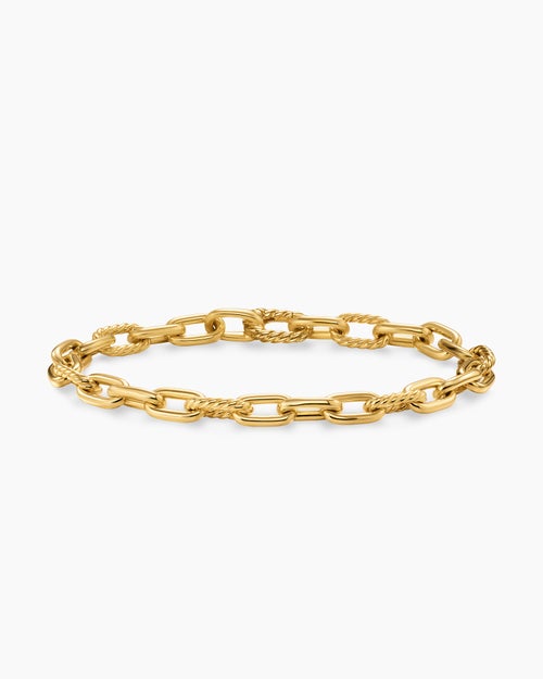 Womens DY Madison Chain Bracelet in 18K Yellow Gold, 6mm