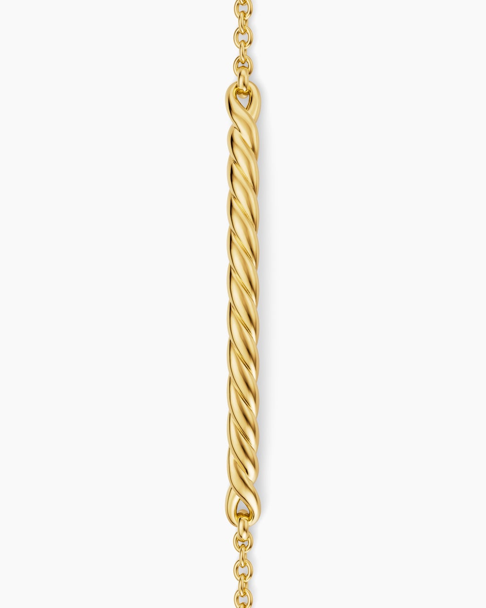 Bracelet chaîne à barre Sculpted Cable en or jaune 18 carats, 2 mm femmes