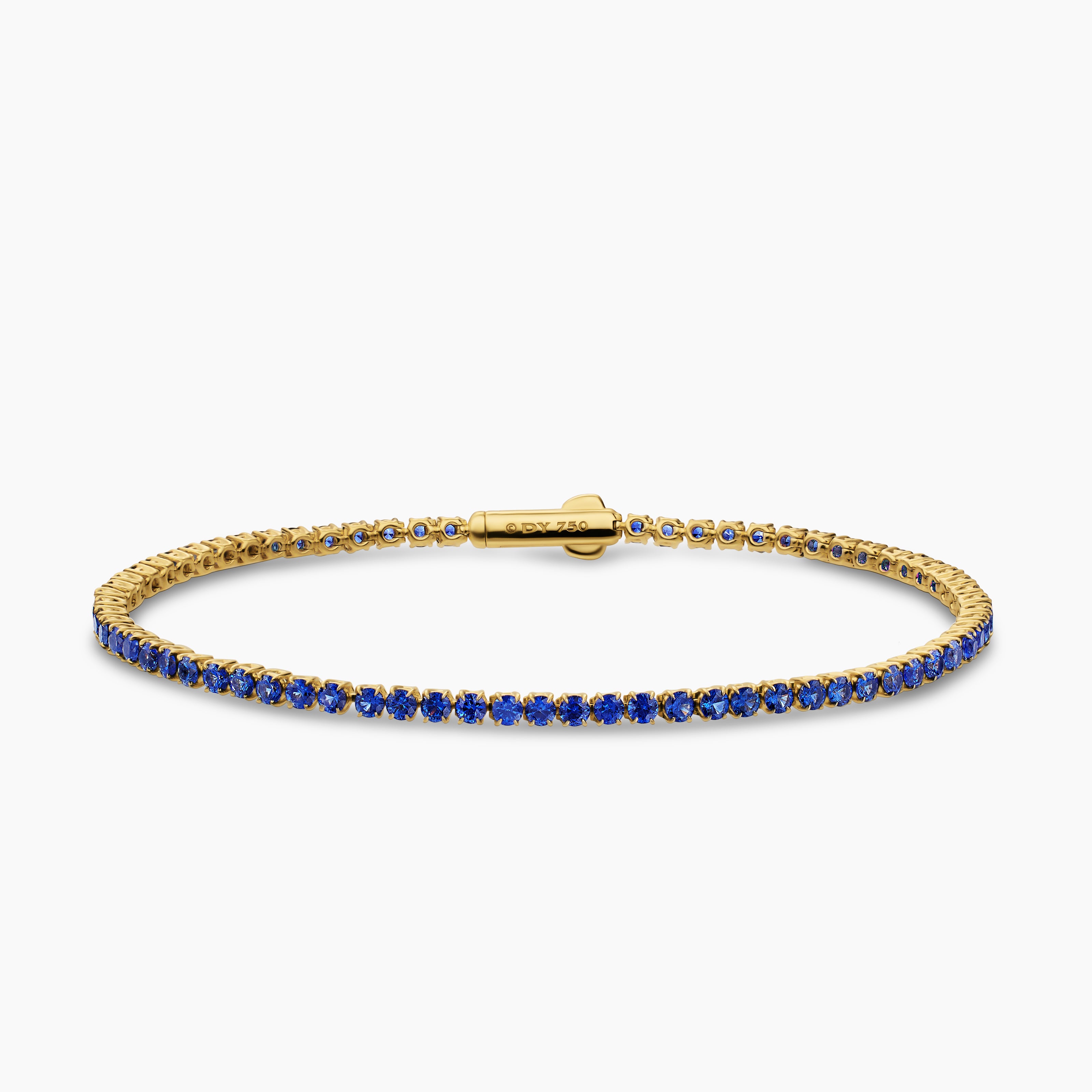 Womens Mini Tennis Bracelet in 18K Yellow Gold, 2mm