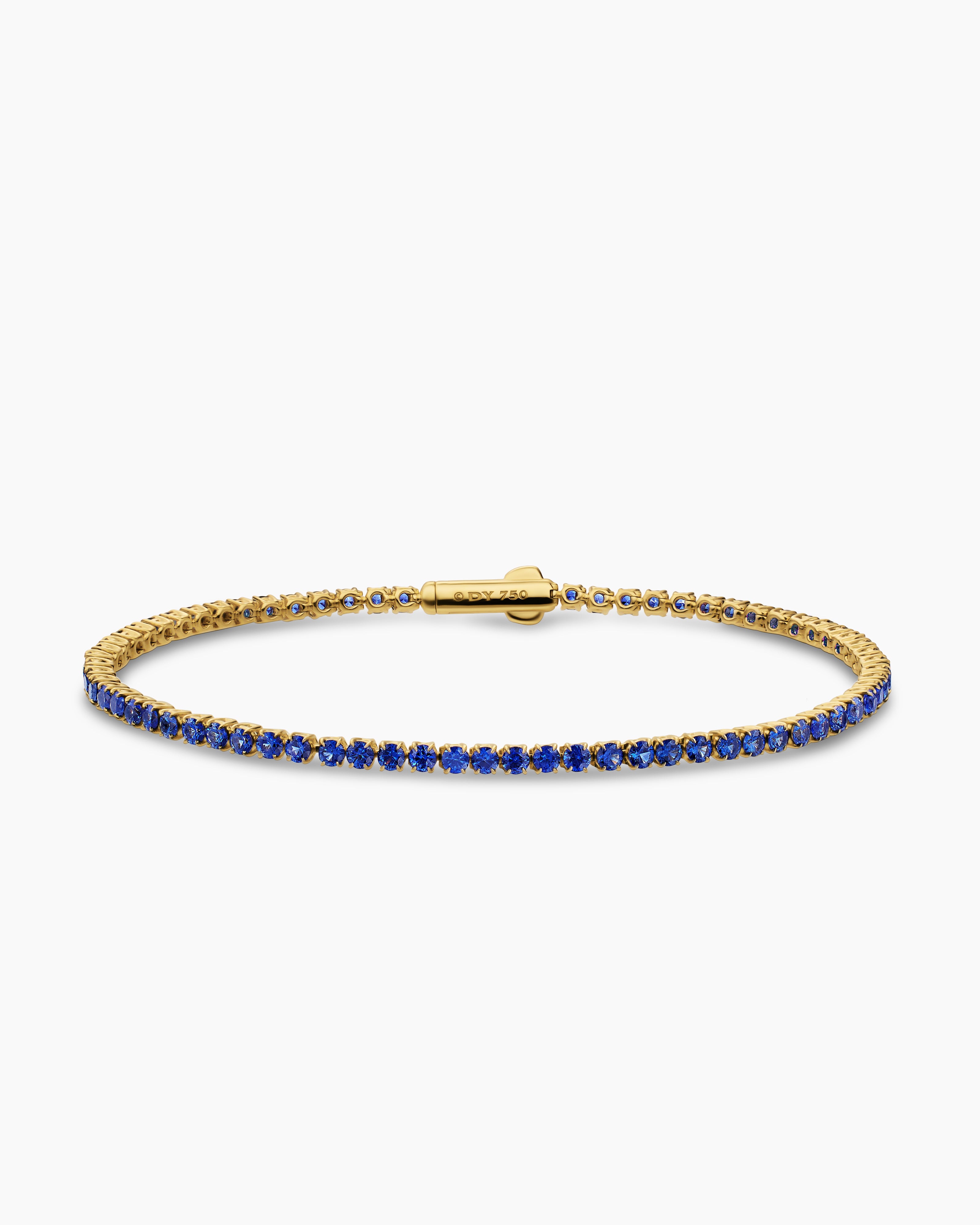Womens Mini Tennis Bracelet in 18K Yellow Gold, 2mm