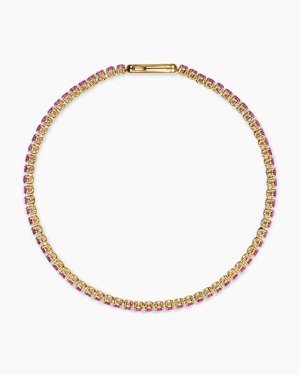 Womens Mini Tennis Bracelet in 18K Yellow Gold, 2mm