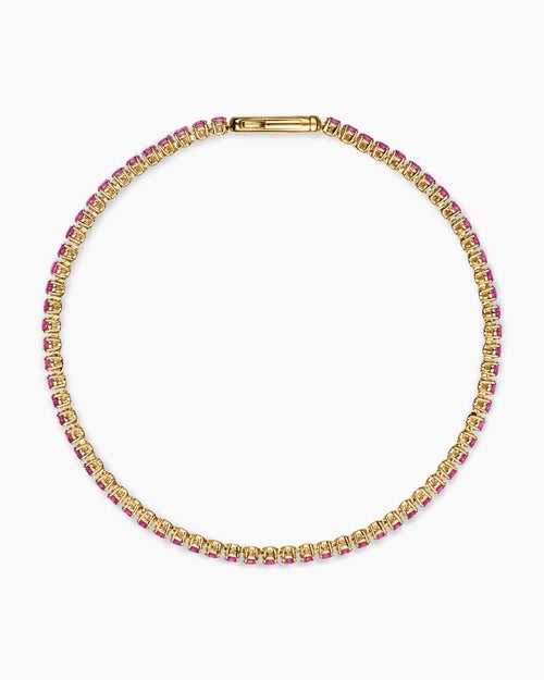 Womens Mini Tennis Bracelet in 18K Yellow Gold, 2mm