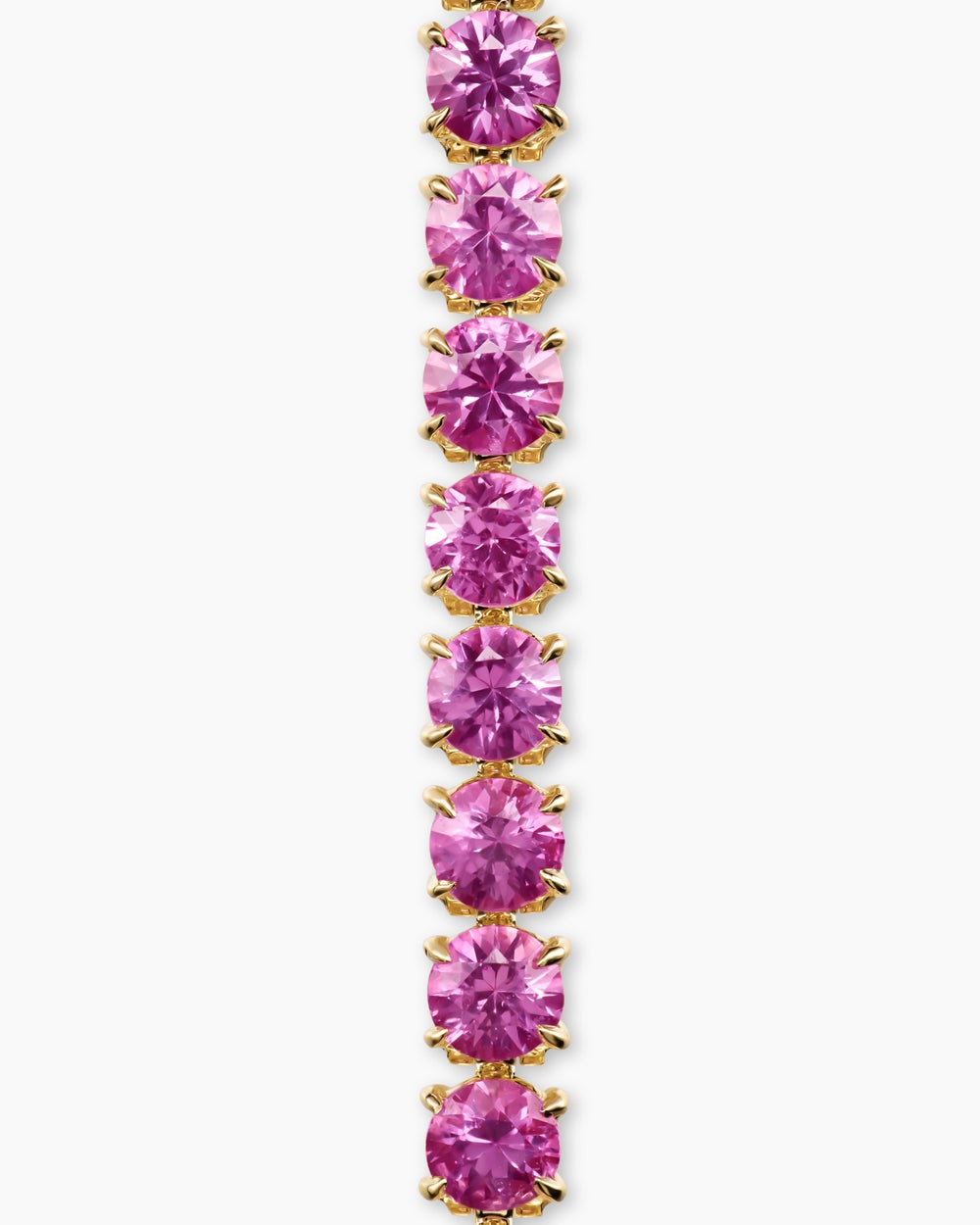 Womens Mini Tennis Bracelet in 18K Yellow Gold, 2mm