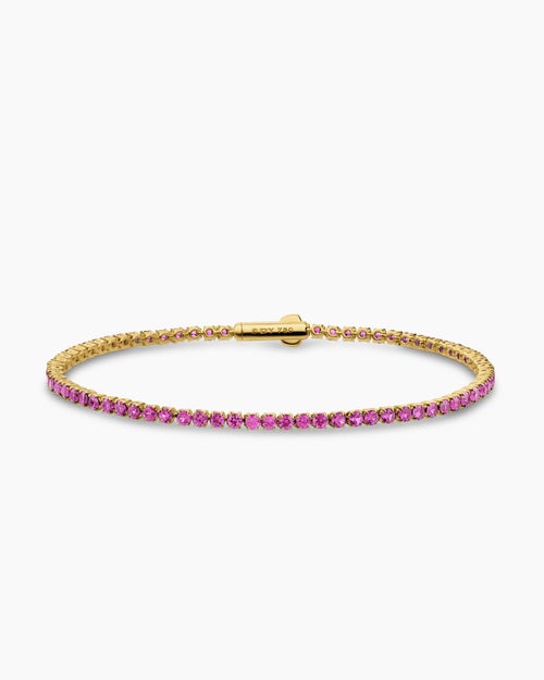Womens Mini Tennis Bracelet in 18K Yellow Gold, 2mm
