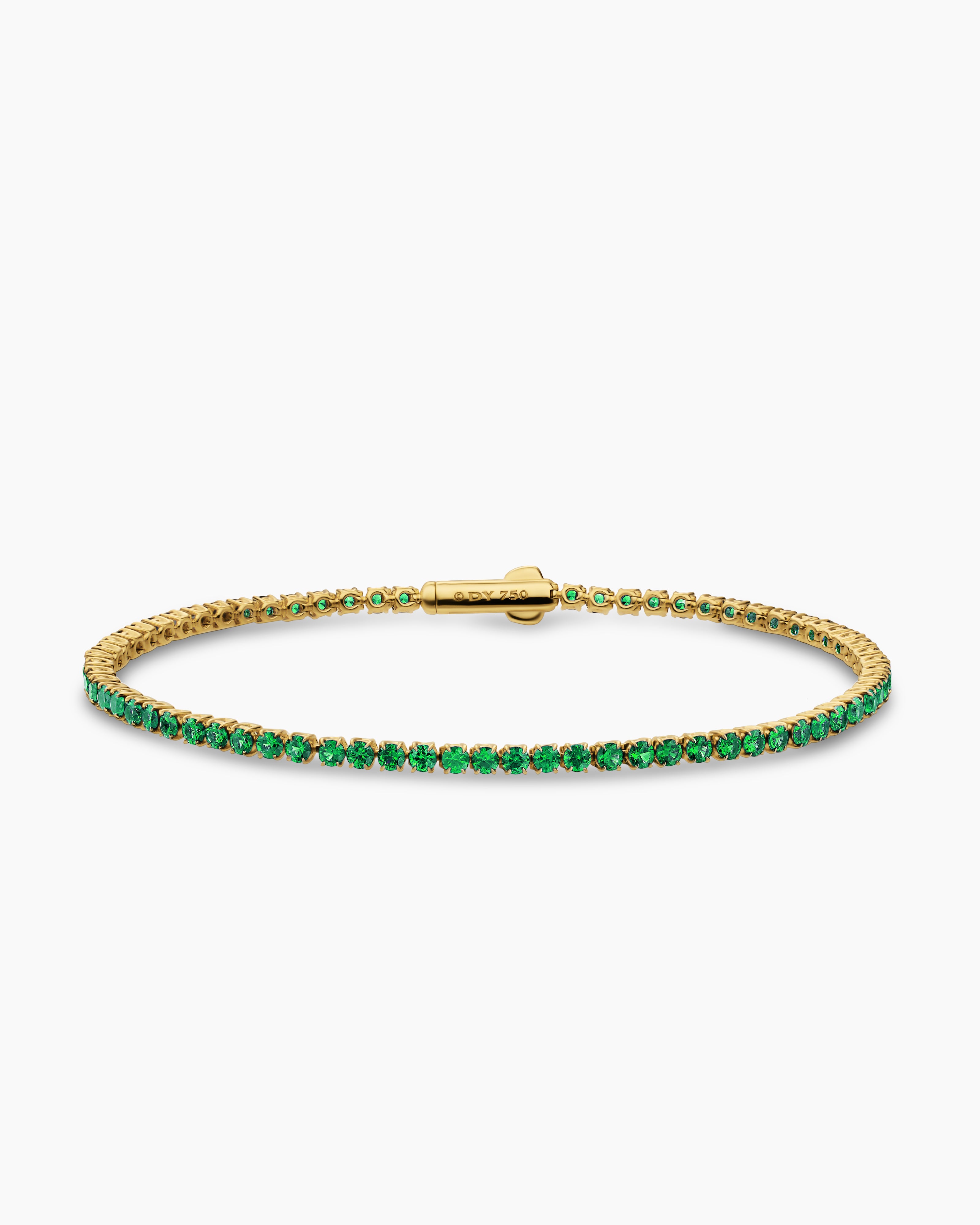 Womens Mini Tennis Bracelet in 18K Yellow Gold, 2mm