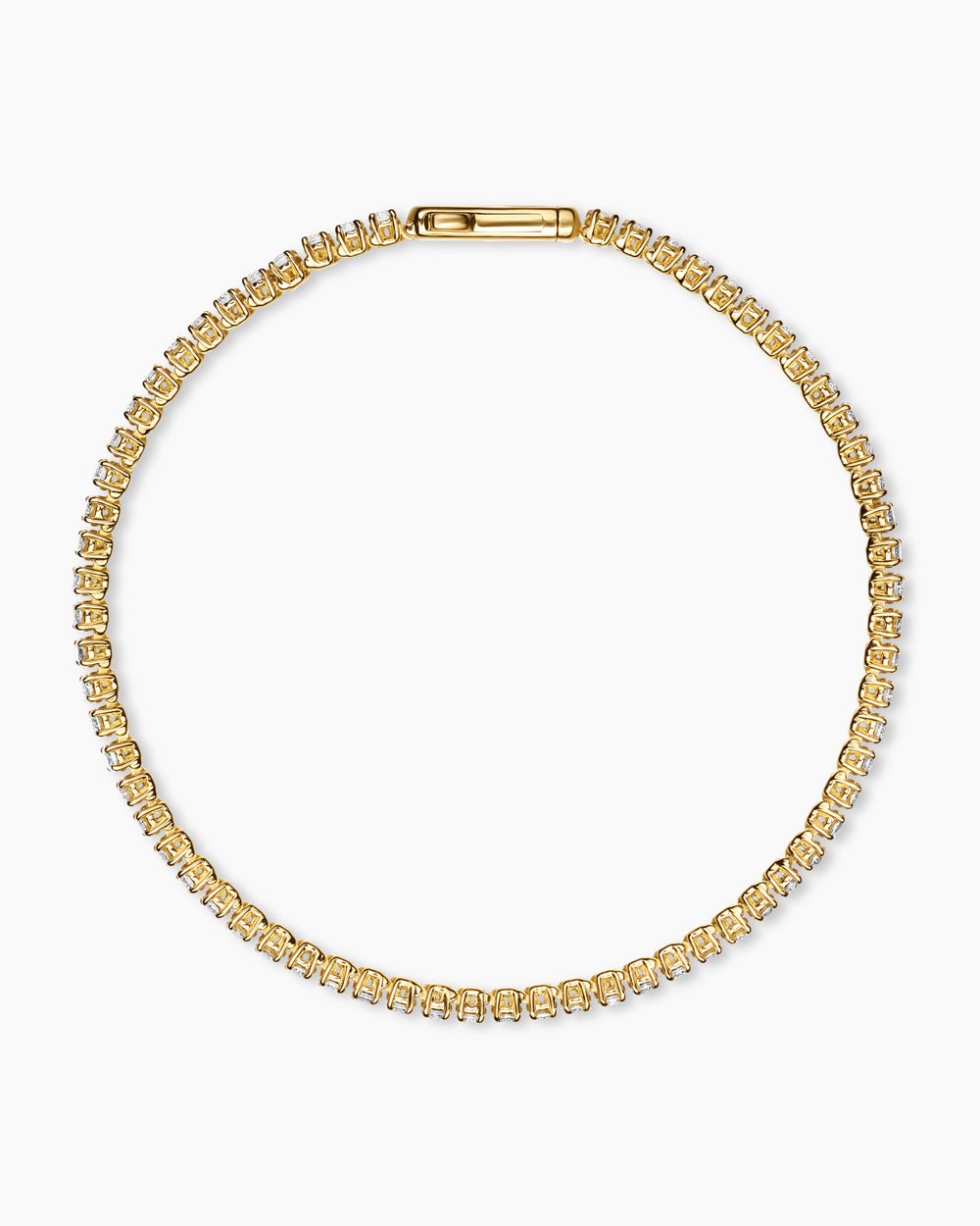 Bracelet Mini Tennis en or jaune 18 carats avec diamants, 2 mm femme