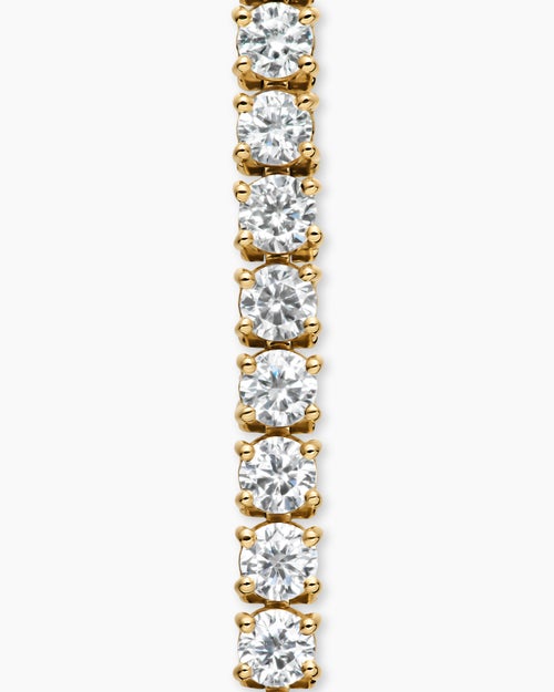 Womens Mini Tennis Bracelet in 18K Yellow Gold with Diamonds, 2mm