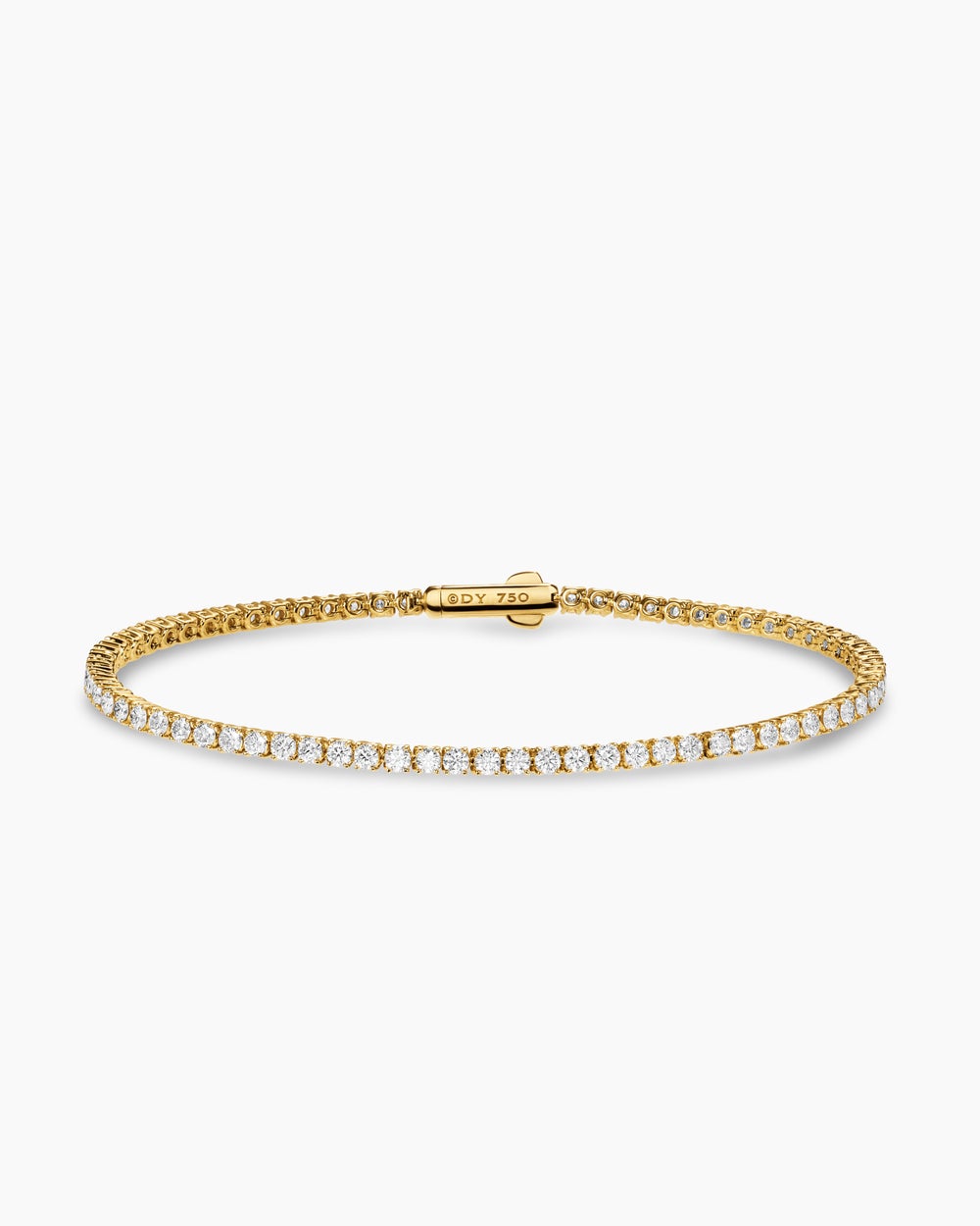 Bracelet Mini Tennis en or jaune 18 carats avec diamants, 2 mm femme