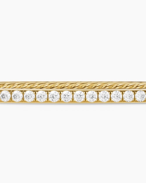 Womens Micro Pavé Bracelet in 18K Yellow Gold with Diamonds, 2mm