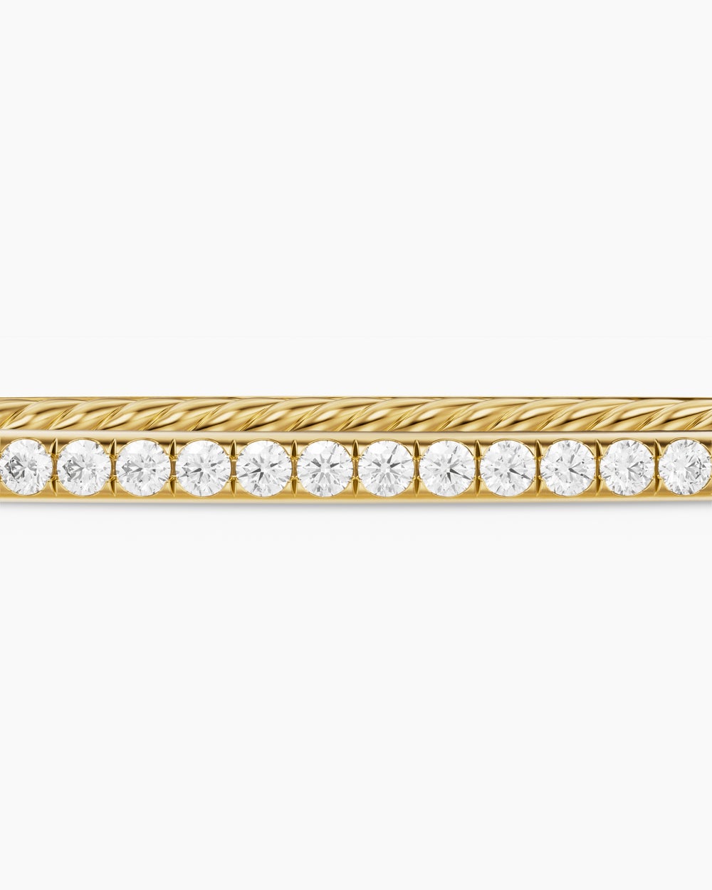 Micro bracelet à pavé en or jaune 18 carats avec diamants, 2 mm femmes