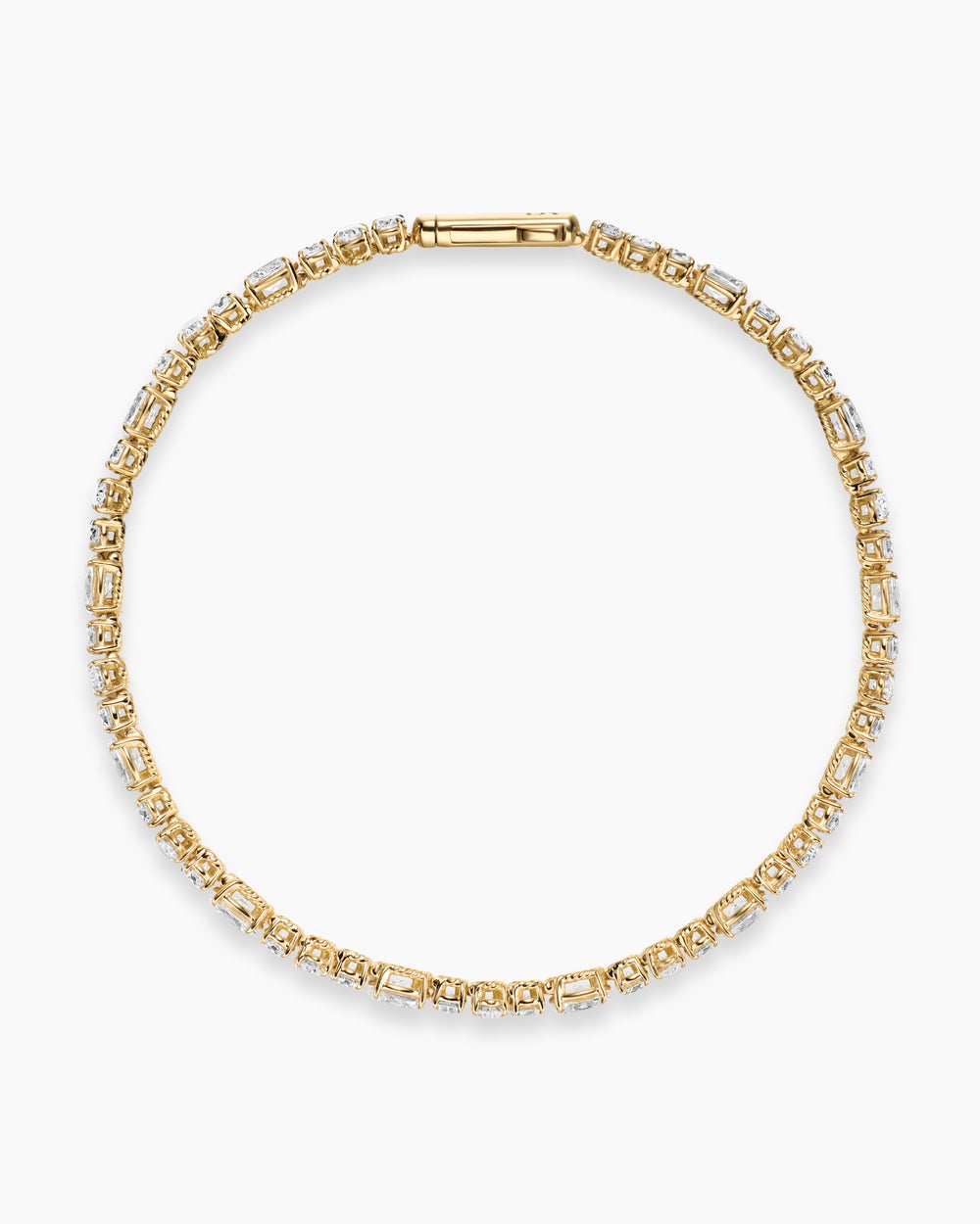 Womens Tennis Bracelet in 18K Yellow Gold with Diamonds, 2.5-4.5mm