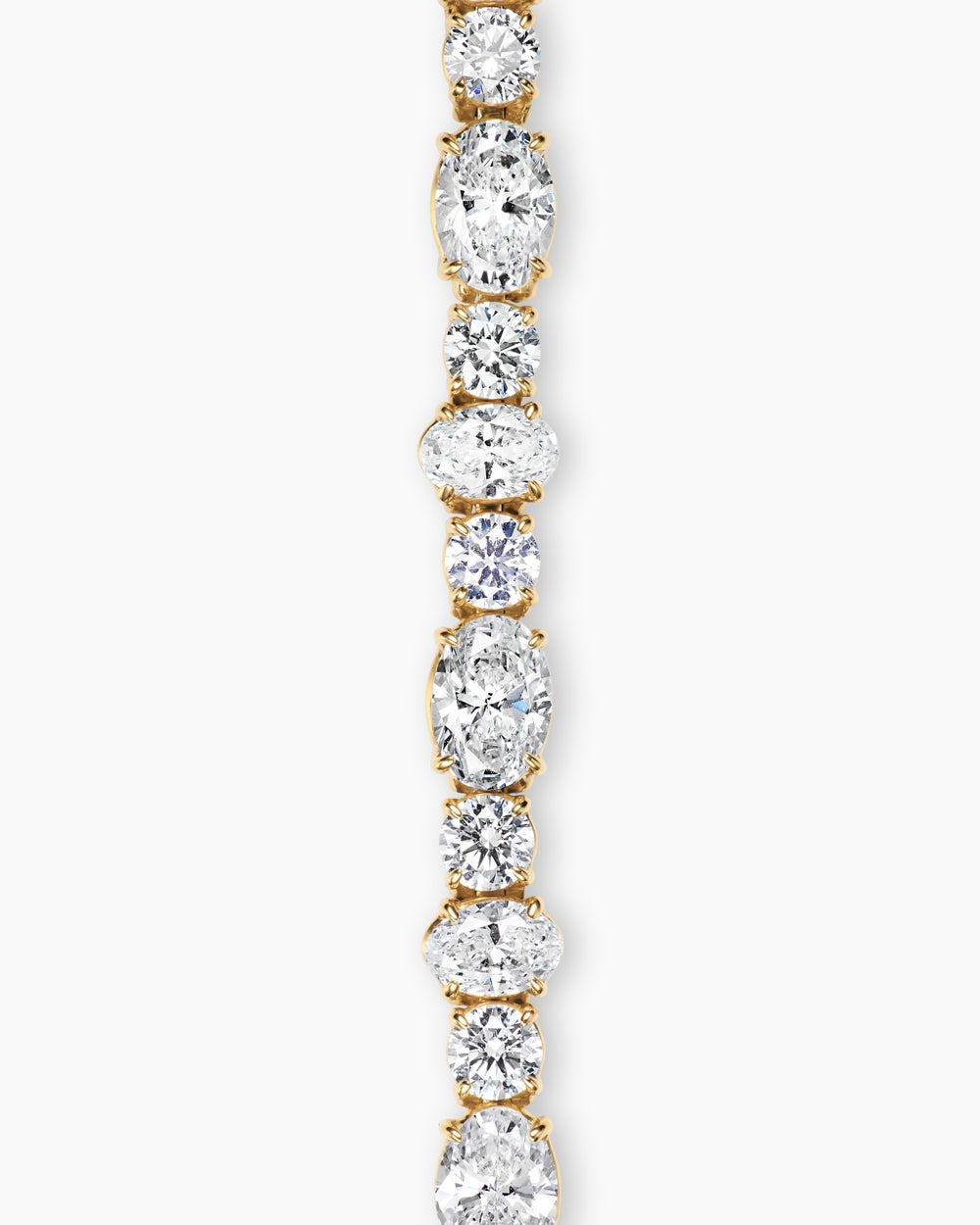 Womens Tennis Bracelet in 18K Yellow Gold with Diamonds, 2.5-4.5mm