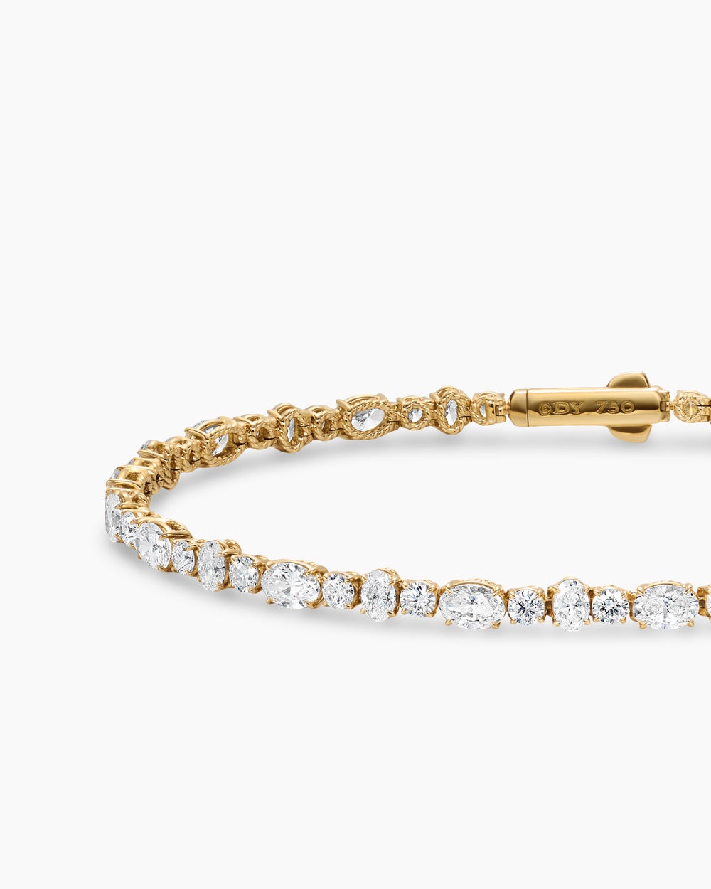 Womens Tennis Bracelet in 18K Yellow Gold with Diamonds, 2.5-4.5mm