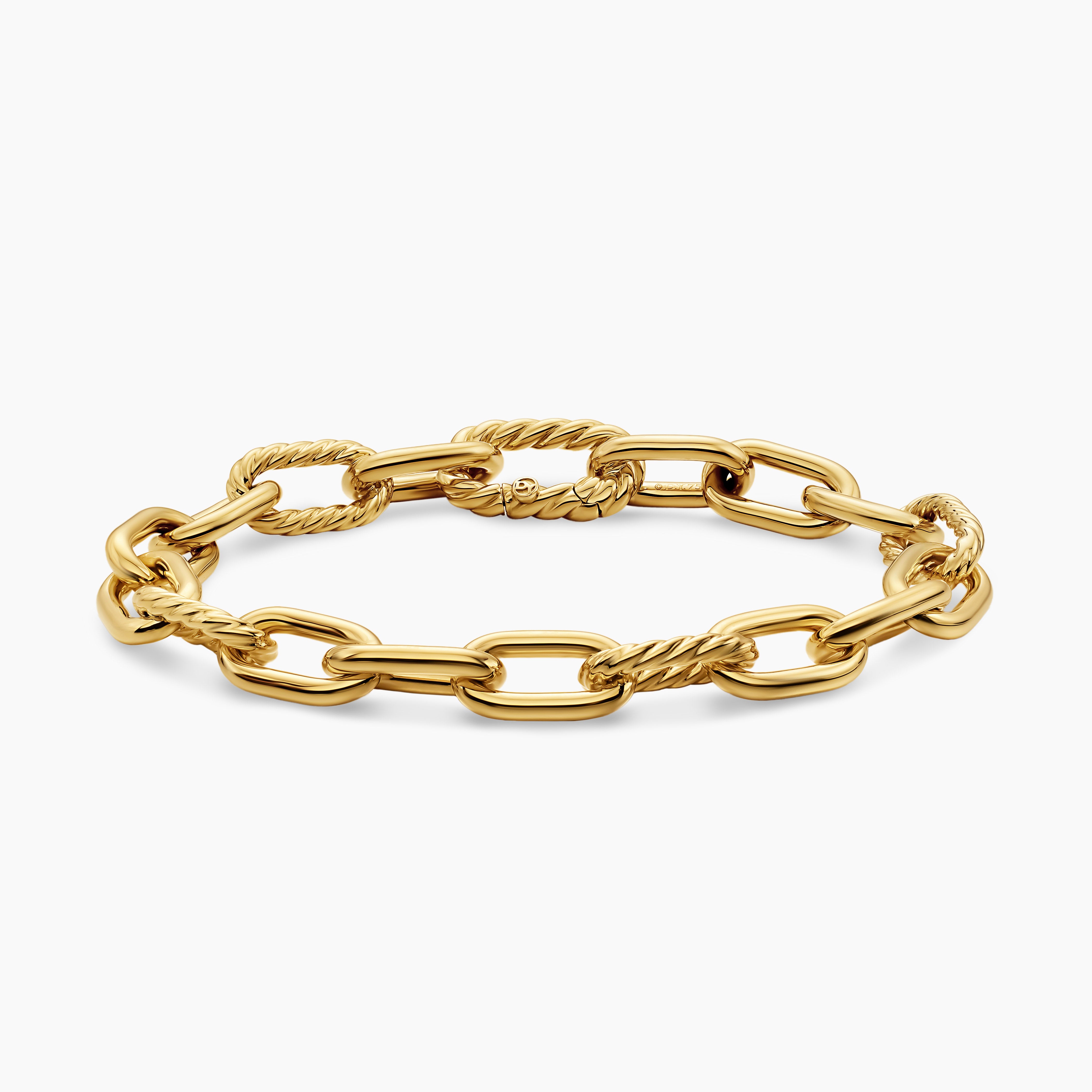 Womens DY Madison Chain Bracelet in 18K Yellow Gold, 8.5mm