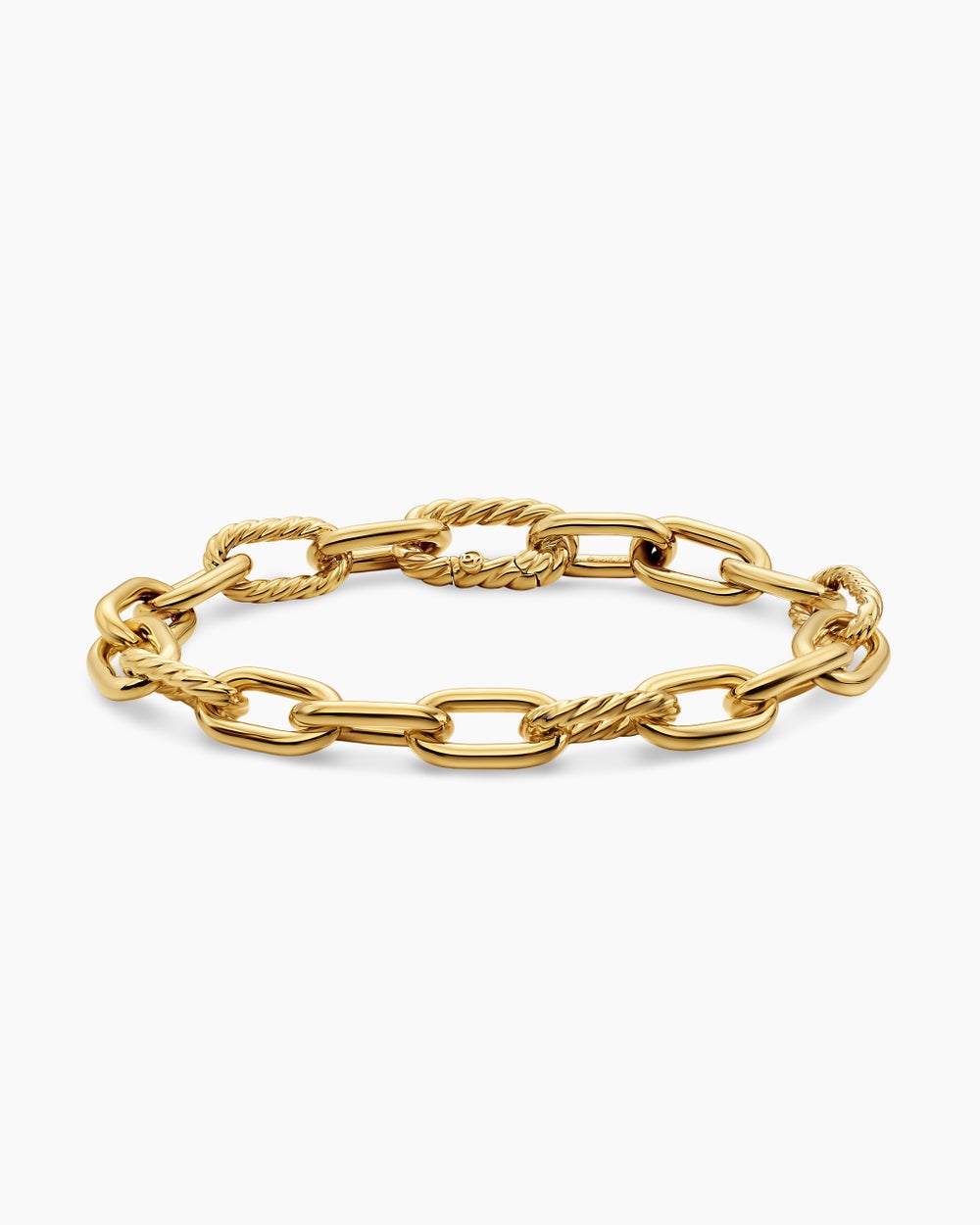 Womens DY Madison Chain Bracelet in 18K Yellow Gold, 8.5mm