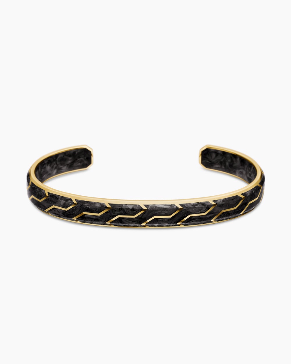 Mens Streamline Cuff Bracelet in 18K Yellow Gold, 8.5mm