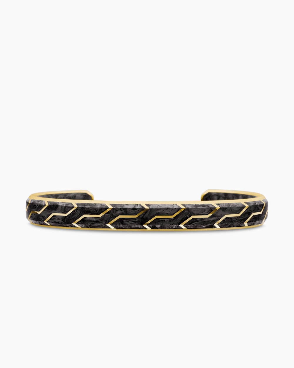 Mens Streamline Cuff Bracelet in 18K Yellow Gold, 8.5mm
