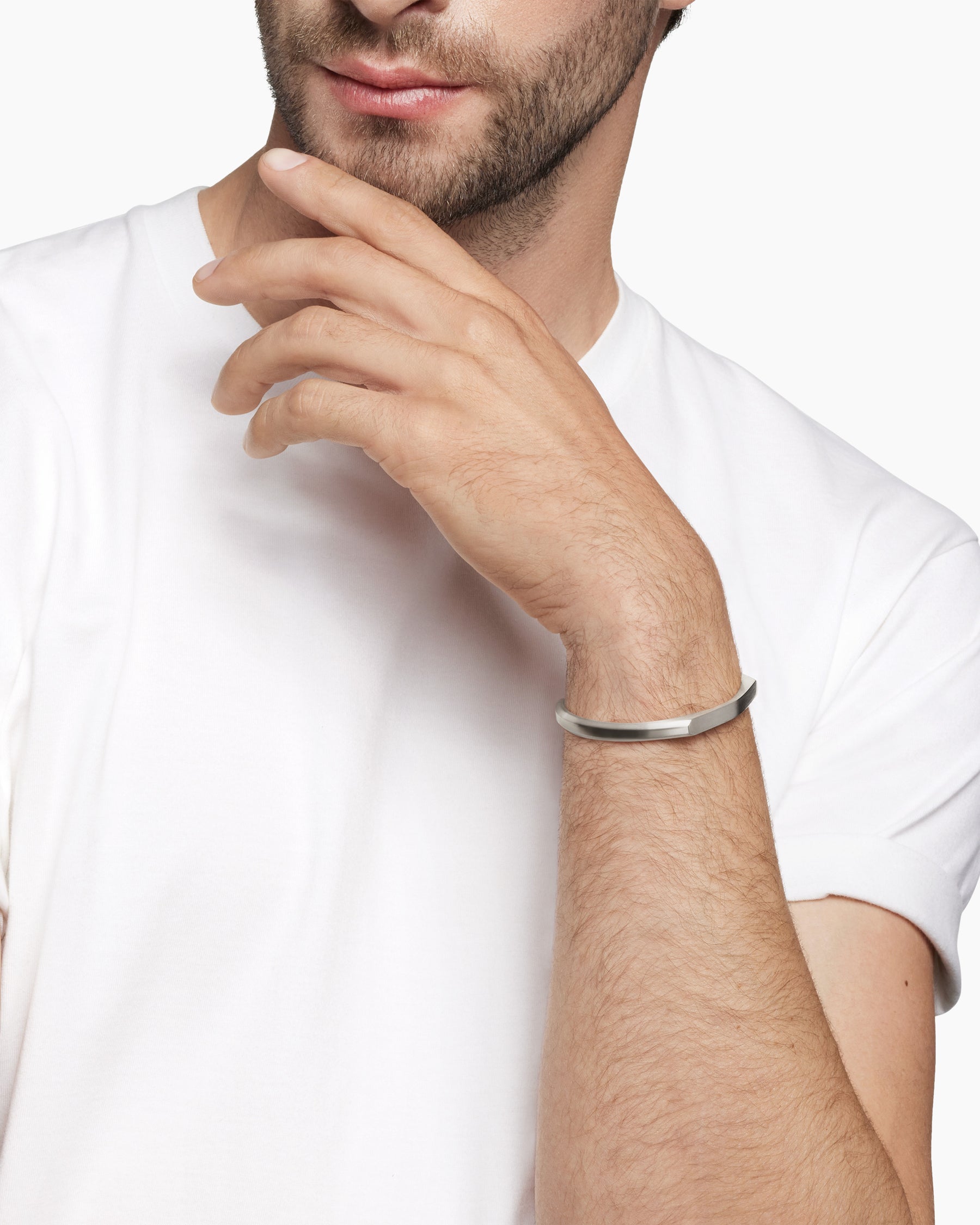 David Yurman Mens Cuff Bracelet Streamline Cuff in Silver