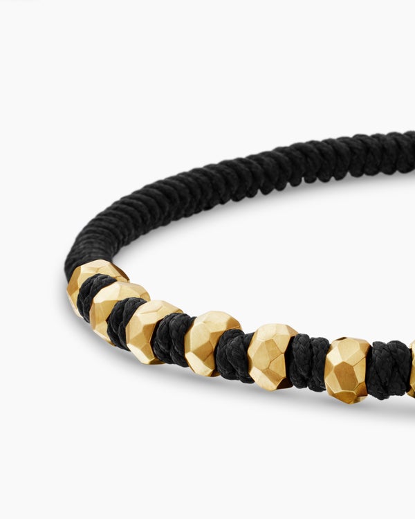 Fortune Woven Bracelet with 18K Yellow Gold, 5.5mm