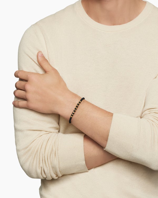 Fortune Woven Bracelet with 18K Yellow Gold, 5.5mm