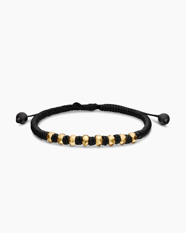 Fortune Woven Bracelet with 18K Yellow Gold, 5.5mm