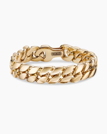 Curb Chain Bracelet in 18K Yellow Gold, 14.5mm