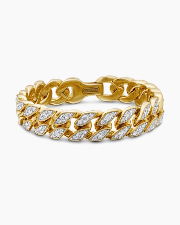 Curb Chain Bracelet in 18K Yellow Gold, 14.5mm