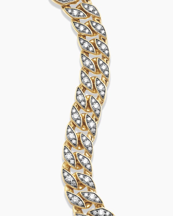 Curb Chain Bracelet in 18K Yellow Gold, 14.5mm