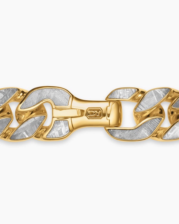Curb Chain Bracelet in 18K Yellow Gold, 14.5mm