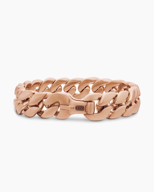 Bracelet Curb Chain en or rose 18 carats, 14,5 mm