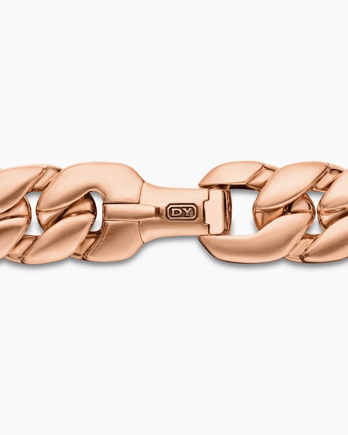 Bracelet Curb Chain en or rose 18 carats, 14,5 mm