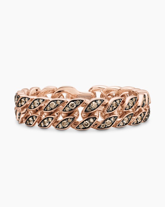 Curb Chain Bracelet in 18K Rose Gold, 14.5mm