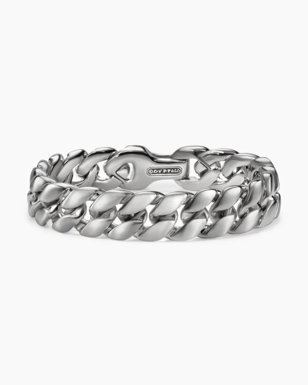 Curb Chain Bracelet in Platinum, 14.5mm