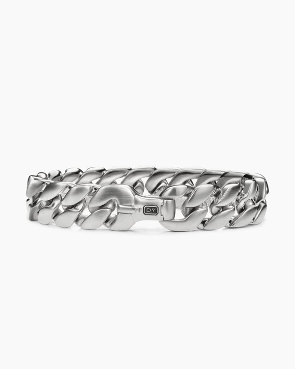 Curb Chain Bracelet in Platinum, 14.5mm